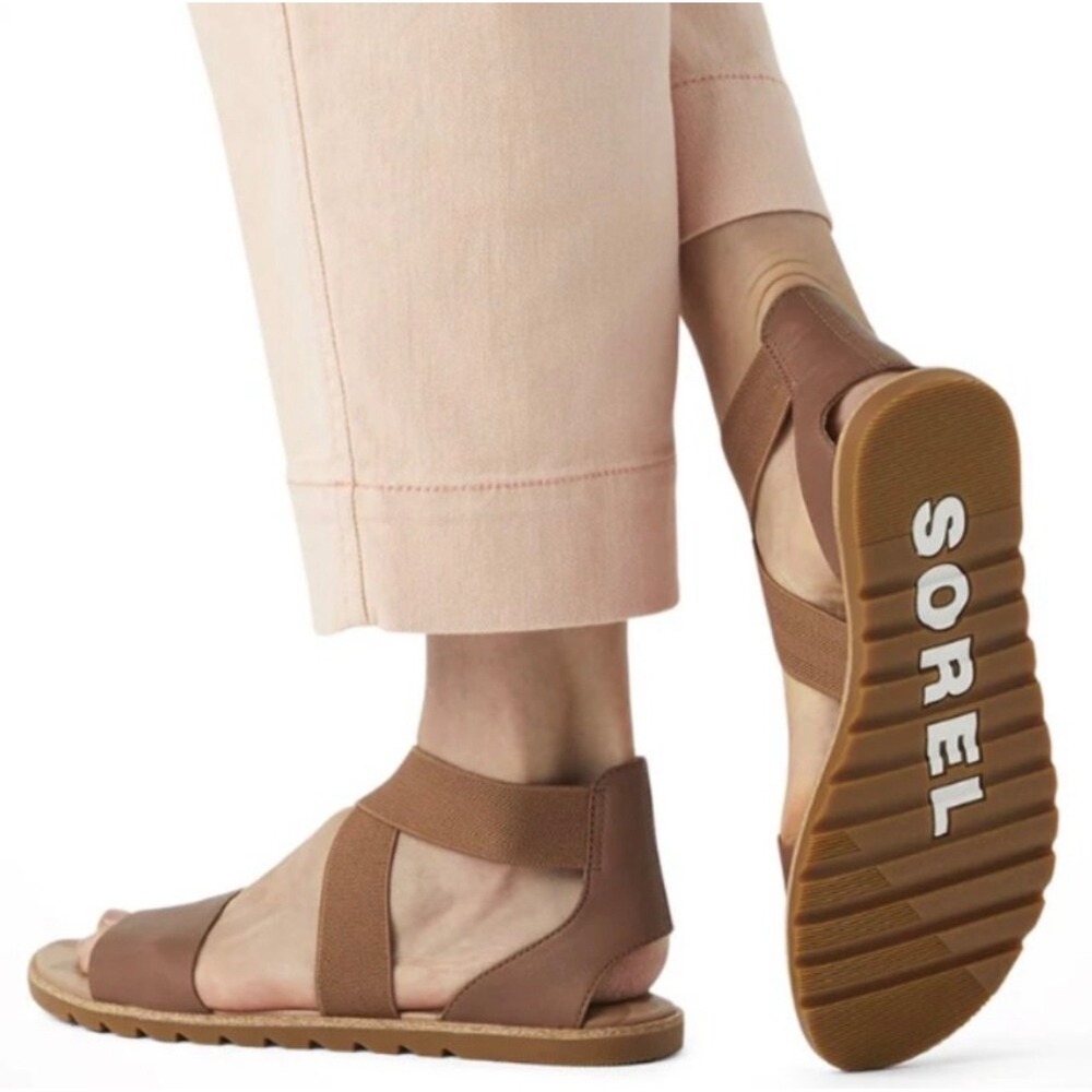 SOREL Ella Flat Ankle Strap Sandals 9